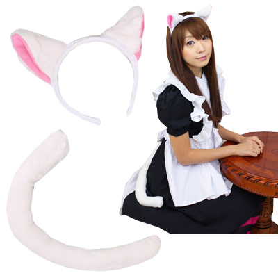 ねこみみ&ねこしっぽセット(横耳) ねこみみ&ねこしっぽセット(横耳)