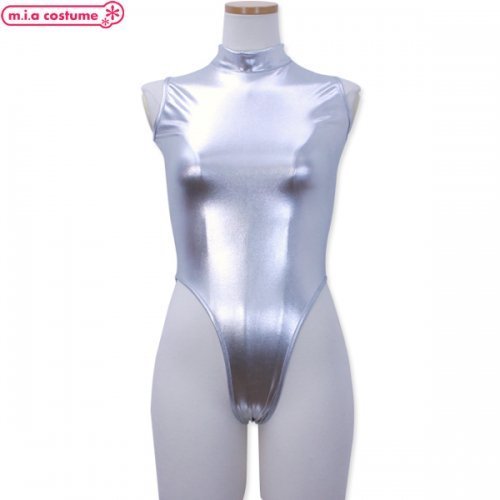 ハイネックレオタード　シルバー　Ｍサイズ
